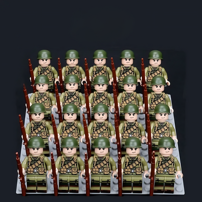 Cool Army Brick Construction Play Set