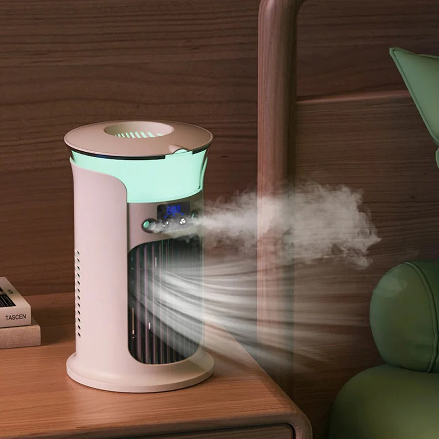 Compact Personal AC with Night Light and Dehumidifier - Luxicro