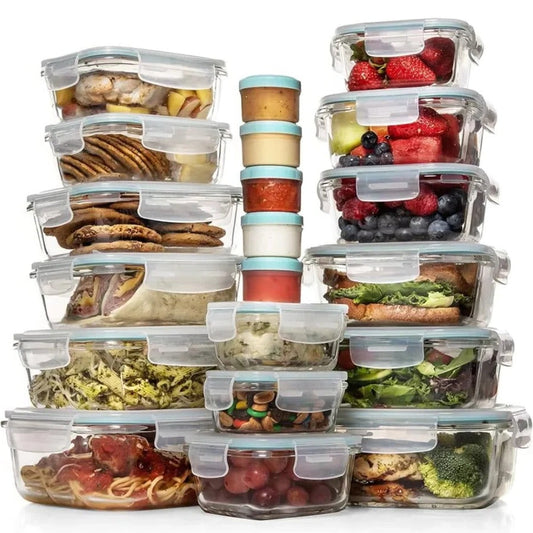 35pc Kitchen Storage Set with Tight Fitting Lids and Compartments - Luxicro