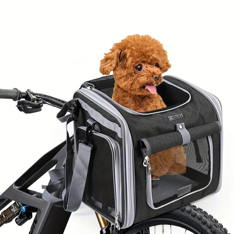 Foldable Pet Carrier Bike Basket - Luxicro