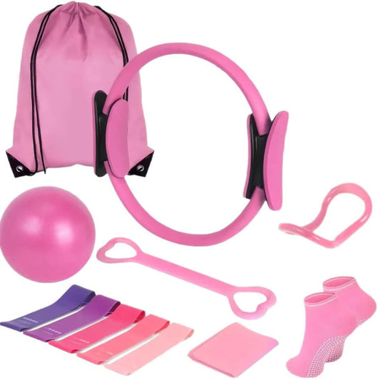 Core Workout Yoga Ball with Resistance Bands - Luxicro