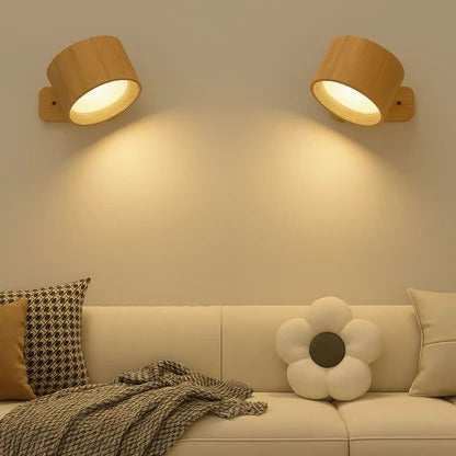 Adjustable LED Wall Lamp with Touch Sensor and Rotating Head