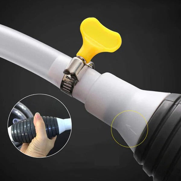 Compact Gas Pump, Hand Fuel Transfer Pump with Hose