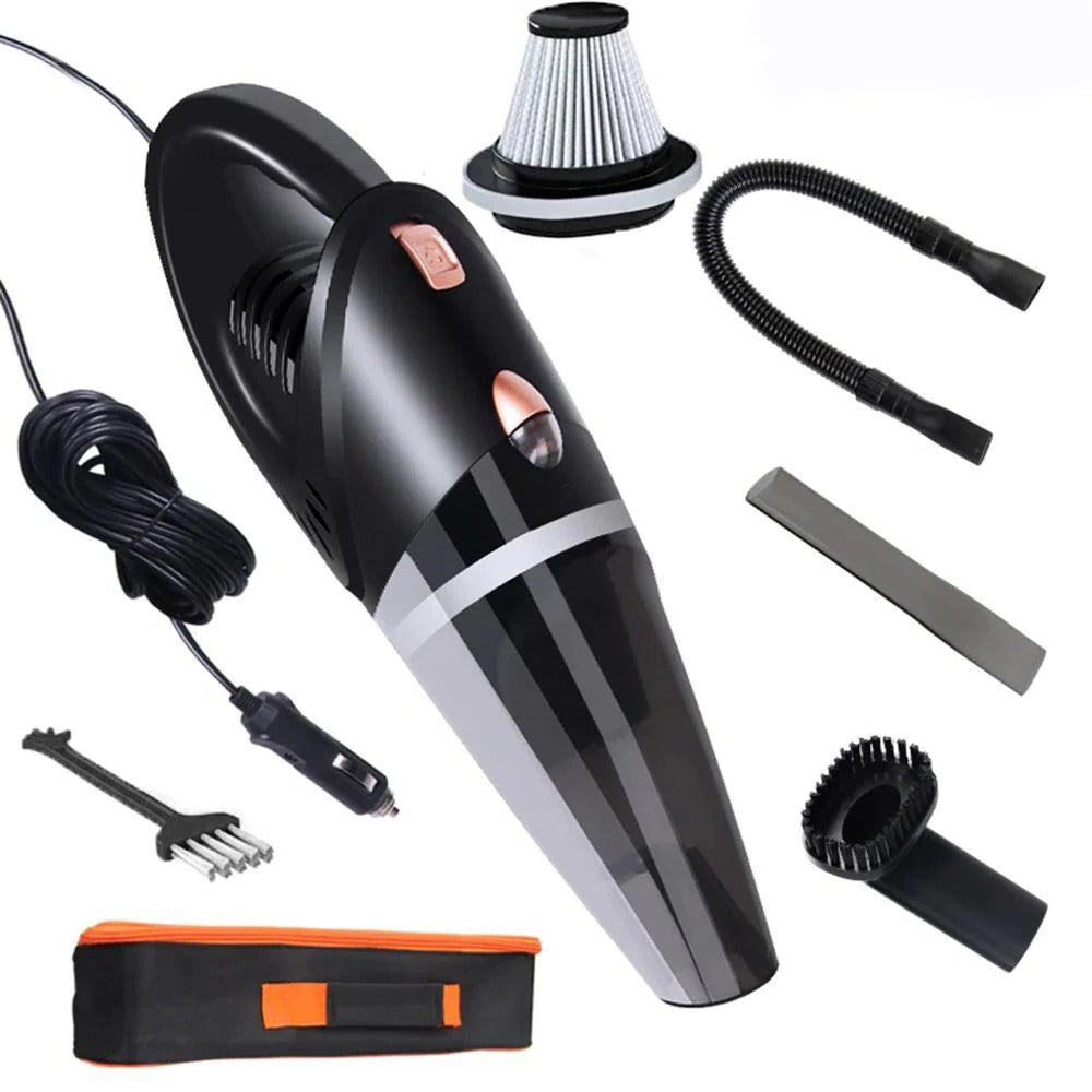 Compact Car Hand Vacuum Cleaner Wet Dry with Powerful Suction - Luxicro