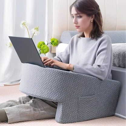 Comfortable Reading Pillow with Arm and Back Rest - Luxicro