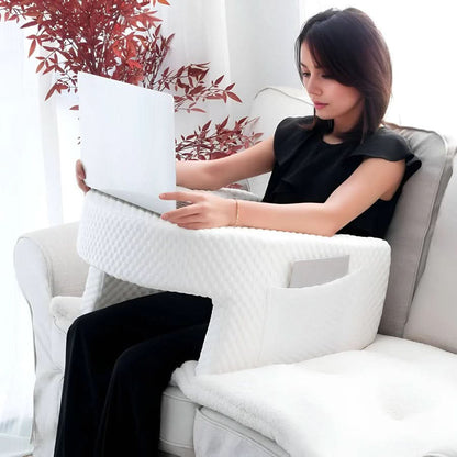 Comfortable Reading Pillow with Arm and Back Rest