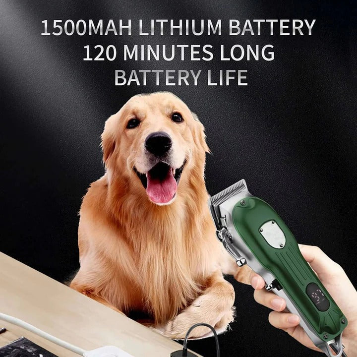 Professional Wireless Pet Grooming Clipper Set