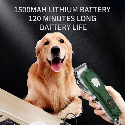 Professional Wireless Pet Grooming Clipper Set