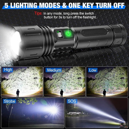 Powerful Portable LED Flashlight for Camping Emergencies