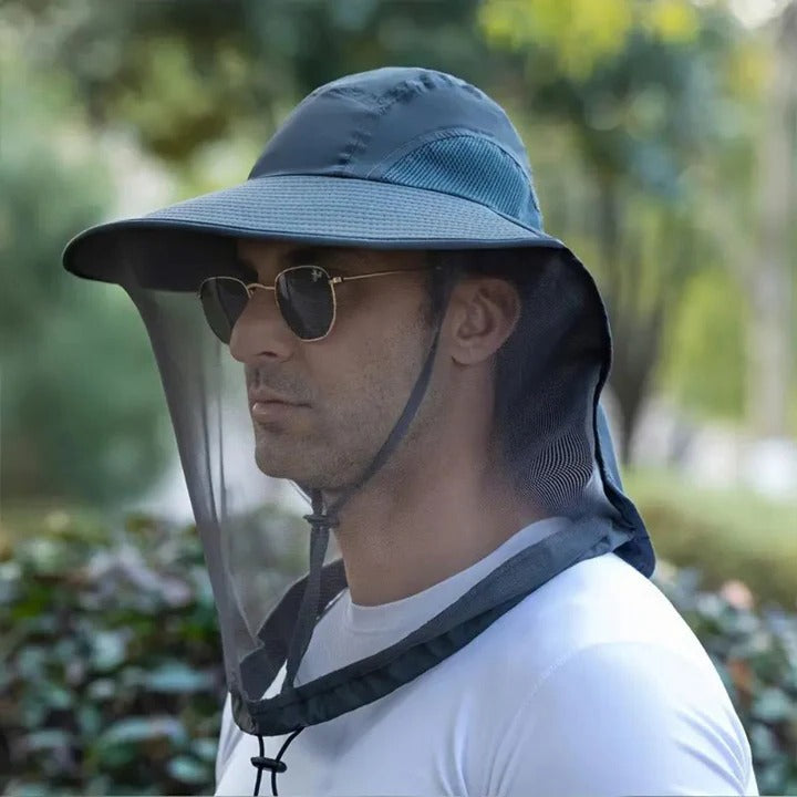 Breathable Sun Hat with Removable Face and Neck Shield