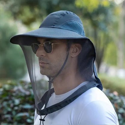 Breathable Sun Hat with Removable Face and Neck Shield