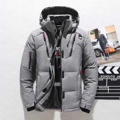Warm Waterproof Down Parka - Detachable Hood Winter Coat
