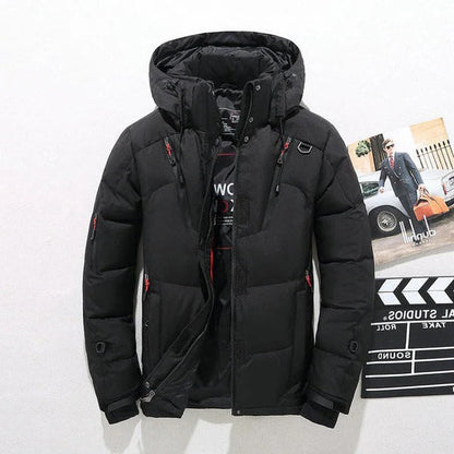 Warm Waterproof Down Parka - Detachable Hood Winter Coat