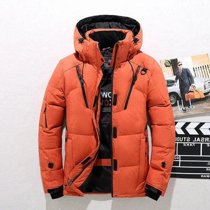 Warm Waterproof Down Parka - Detachable Hood Winter Coat