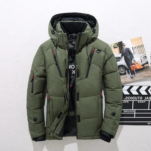 Warm Waterproof Down Parka - Detachable Hood Winter Coat