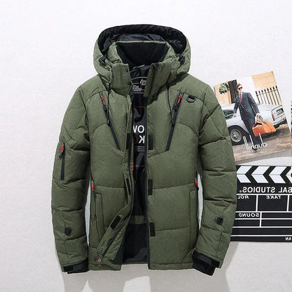 Warm Waterproof Down Parka - Detachable Hood Winter Coat