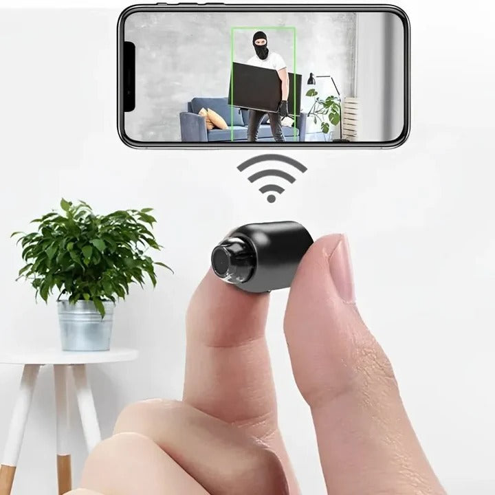 Compact Wireless HD Home Security Camera with Night Vision - Luxicro