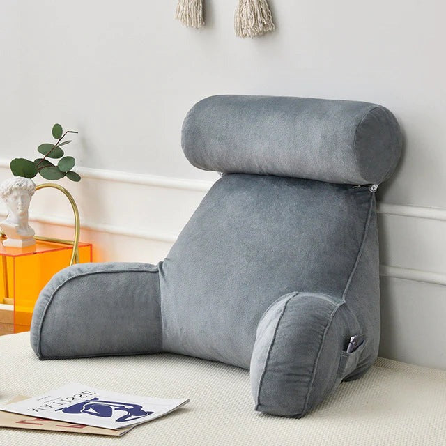 Comfortable Bedrest Pillow with Adjustable Arm Rest - Luxicro