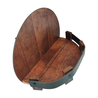 Reclaimed Wood Whiskey Barrel Shelf