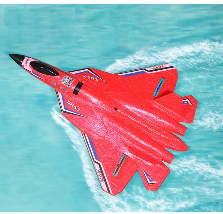 Durable Foam RC Airplane - 2.4G Radio Control Jet with Lights - Luxicro