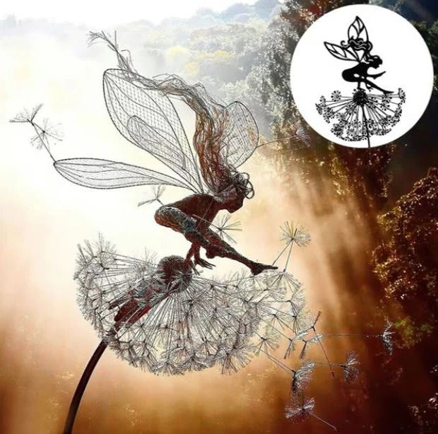 Rustic Metal Fairy Lawn Ornaments For Garden Decor - Luxicro