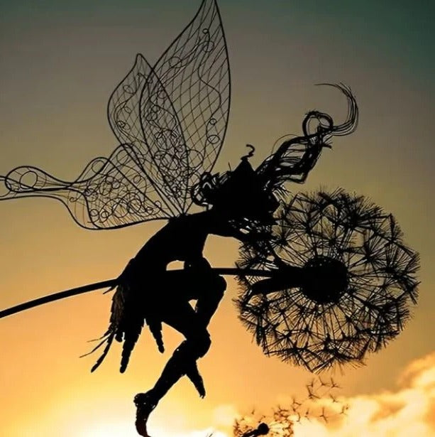 Rustic Metal Fairy Lawn Ornaments For Garden Decor