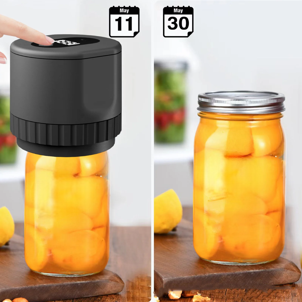 Automatic Food Saver Mason Jar Sealer with LED Screen
