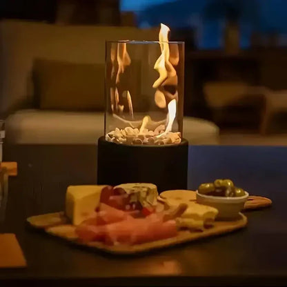 Cozy Outdoor Flame Table Lamp for Patio Decor