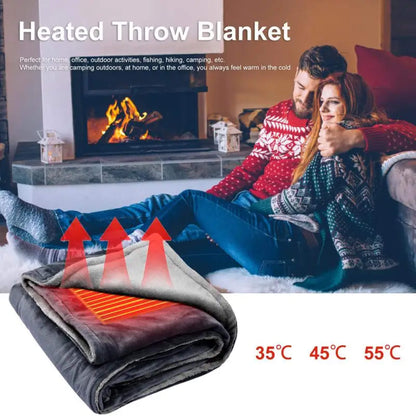Soft Electric Heated Fleece Throw Blanket Wrap