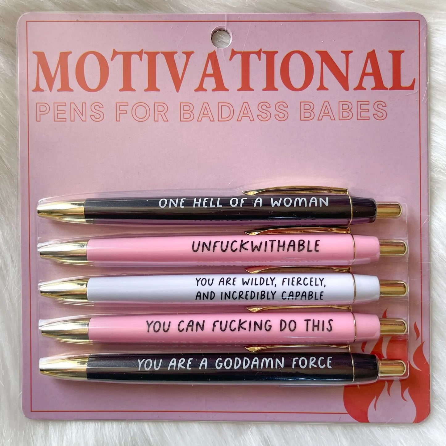 Motivational Quote Ballpoint Pen Set (5 Pack) - Luxicro