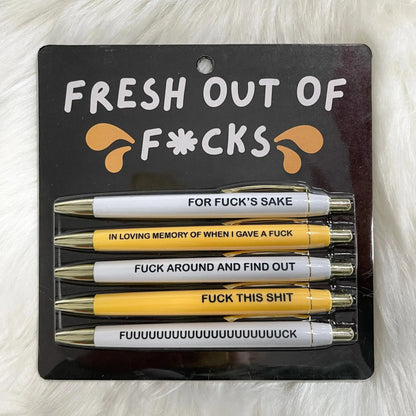 Motivational Quote Ballpoint Pen Set (5 Pack)