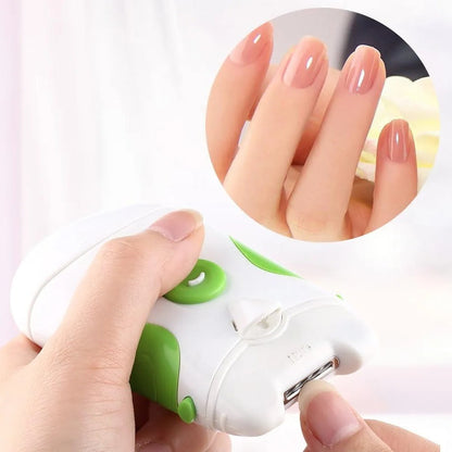 Portable Electric Nail Clipper with LED Light