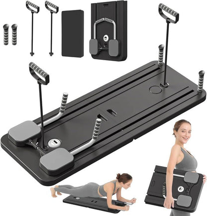 Compact Pilates Reformer Workout Board with Resistance