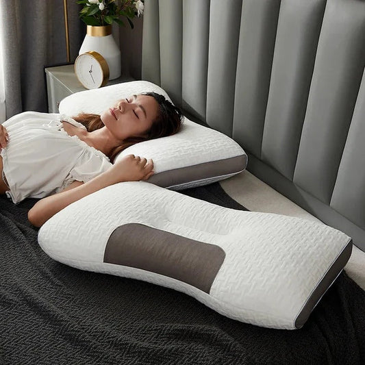Contoured Neck Support Pillow for Comfortable Sleep - Luxicro