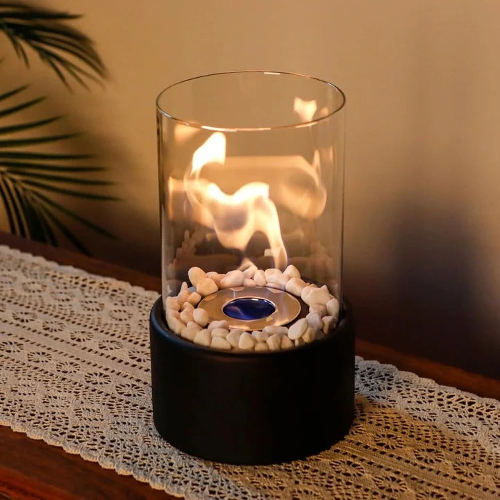 Compact Glass Tabletop Fire Pit - Luxicro