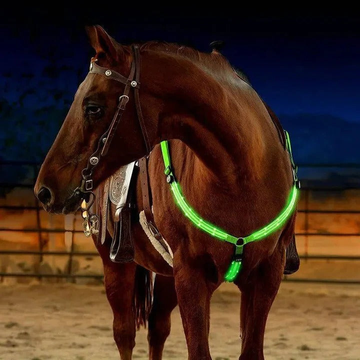 Glowing Horse Night Riding Breastplate Collar - Luxicro