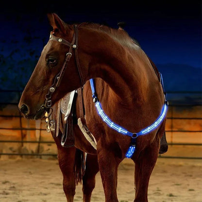 Glowing Horse Night Riding Breastplate Collar