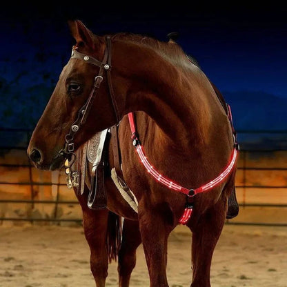 Glowing Horse Night Riding Breastplate Collar