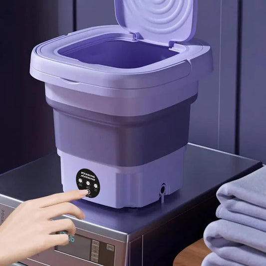 Compact Travel Washing Machine with Built-in Spinner - Luxicro