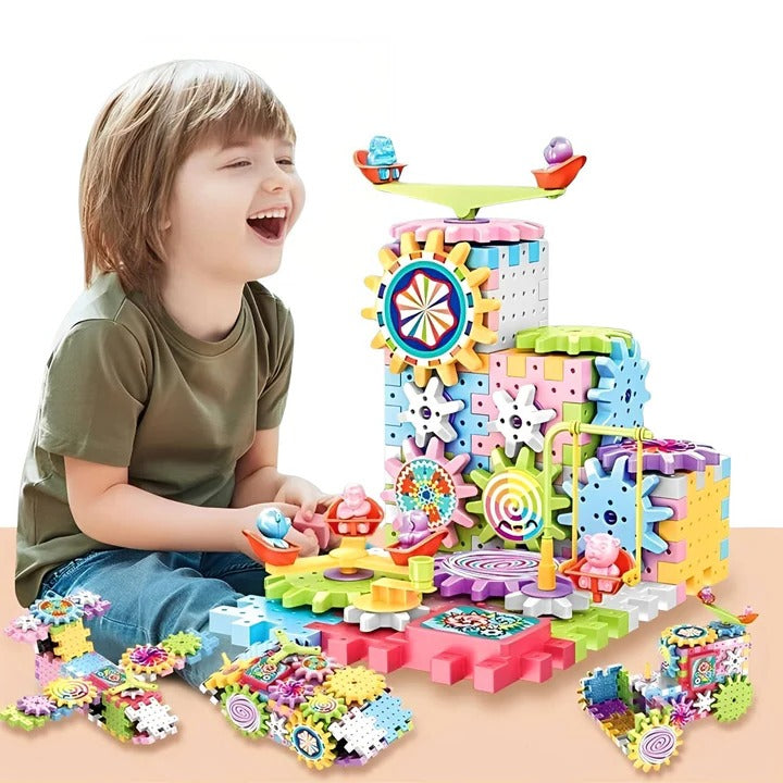 Colorful Children's Construction Blocks 263 Piece Playset - Luxicro