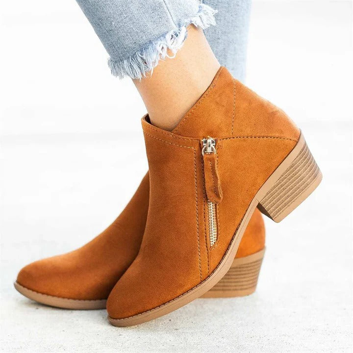 Comfortable Women's Ankle Boots with Arch Support Wide Width