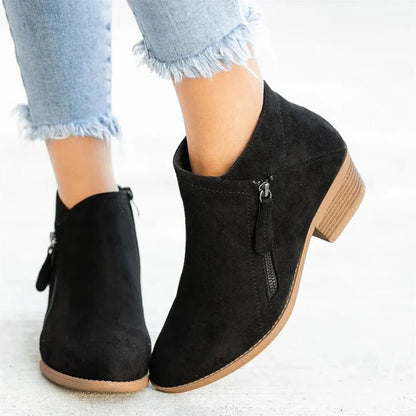 Comfortable Women's Ankle Boots with Arch Support Wide Width