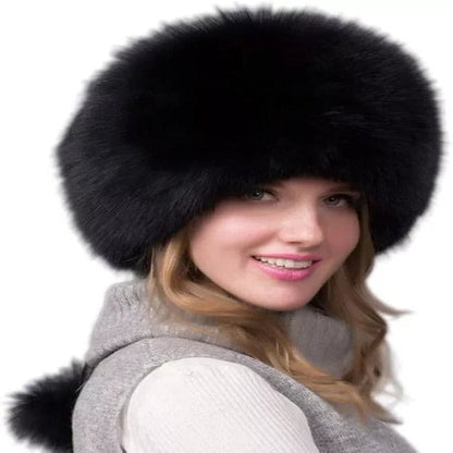 Warm Faux Fur Beanie with Earmuffs Winter Hat - Luxicro