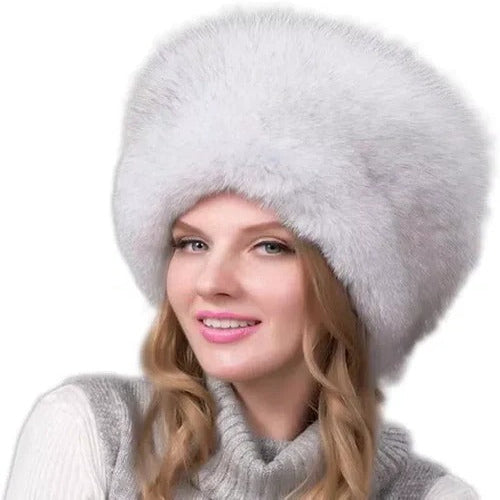 Warm Faux Fur Beanie with Earmuffs Winter Hat