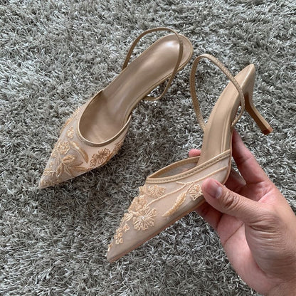 Sleek Toe Dance Shoes with Stretchy Back Strap