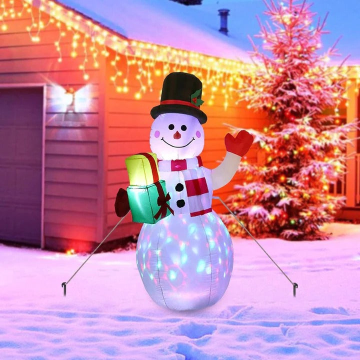 Tall Inflatable Christmas Yard Decoration with LED Lights - Luxicro