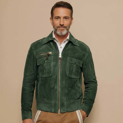 Classic Zip Up Suede Jacket - Luxicro