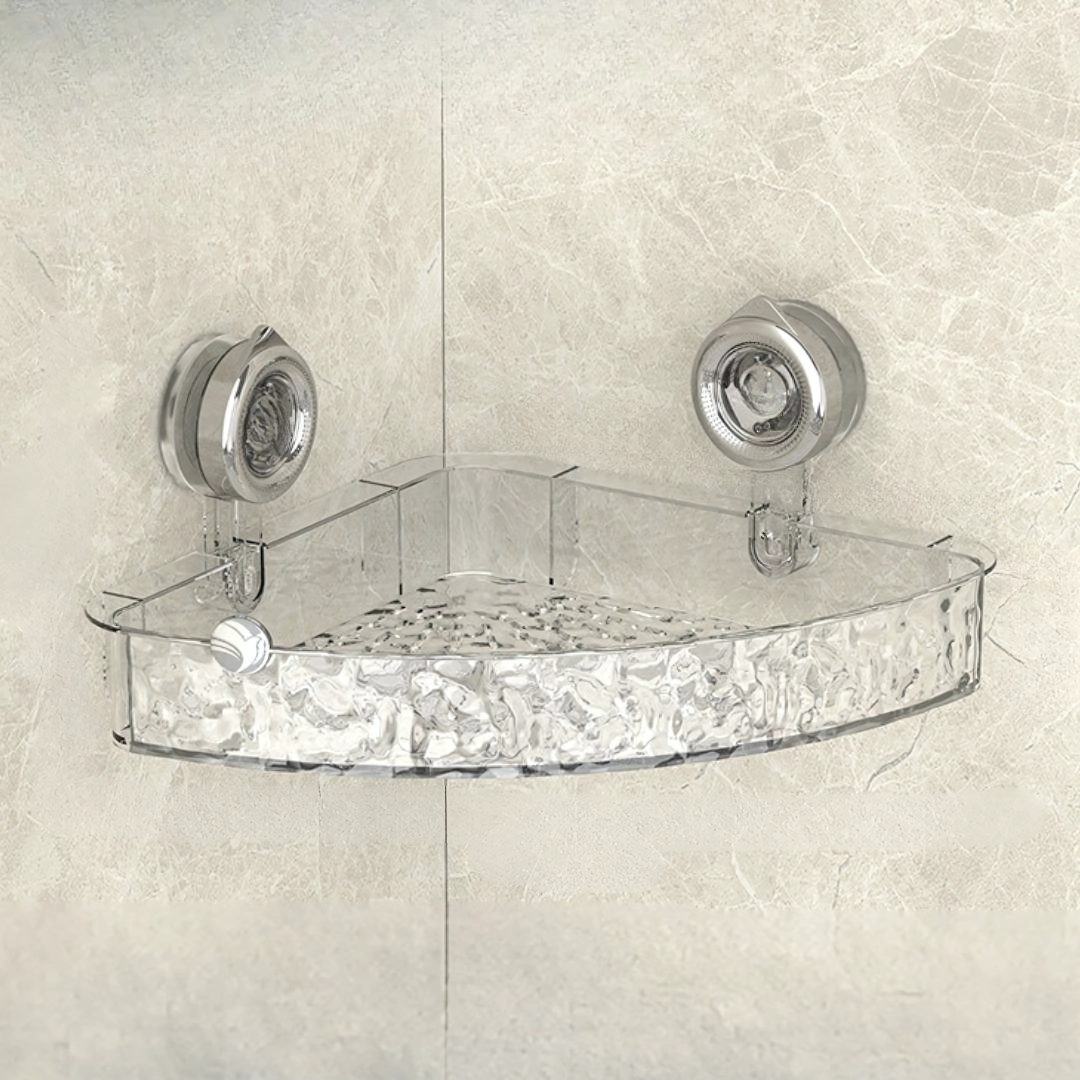 Sticky Bathroom Shelf Corner Storage Organizer