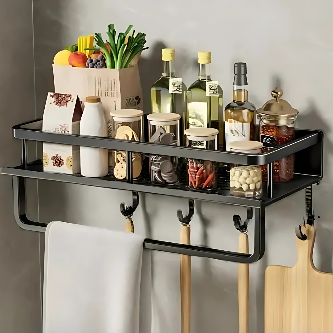 Compact Kitchen Wall Shelf Organizer