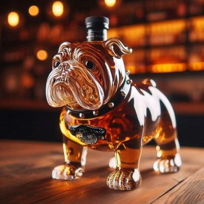 Fun Dog Glass Whiskey Bottle